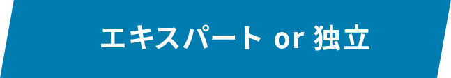 エキスパート or 独立